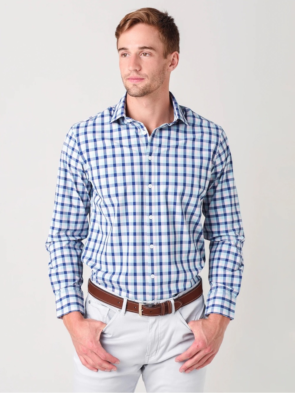 MIZZEN+MAIN | Leeward Performance Dress Shirt | Size Medium
